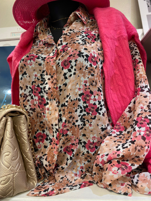 Chemisier Femme ELISA CAVALETTI - Mauve/rose Rayé, Manches Longues - Taille M (38/40) - Occasion Très Bon état