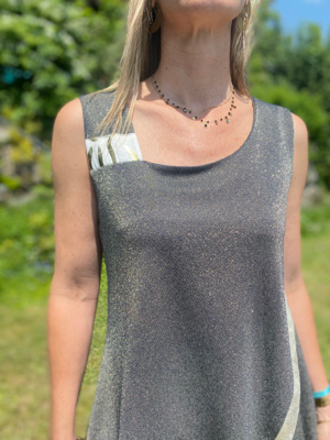 Robe De Créateur Elisa Cavaletti Taille 2XL/48 - Couleur Brandy, Avec Bijou Décoratif, Très Bon état